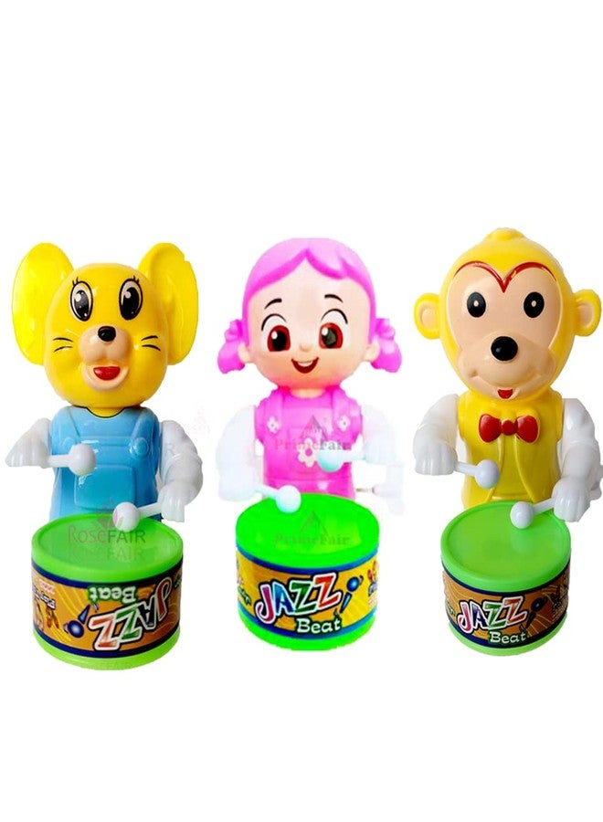 PRIMEFAIR Cute Drummer Key Operated Toy with Drumming and Dancing Action for Kids Baby Rattle Toys Set Toddler Kids - Image 1